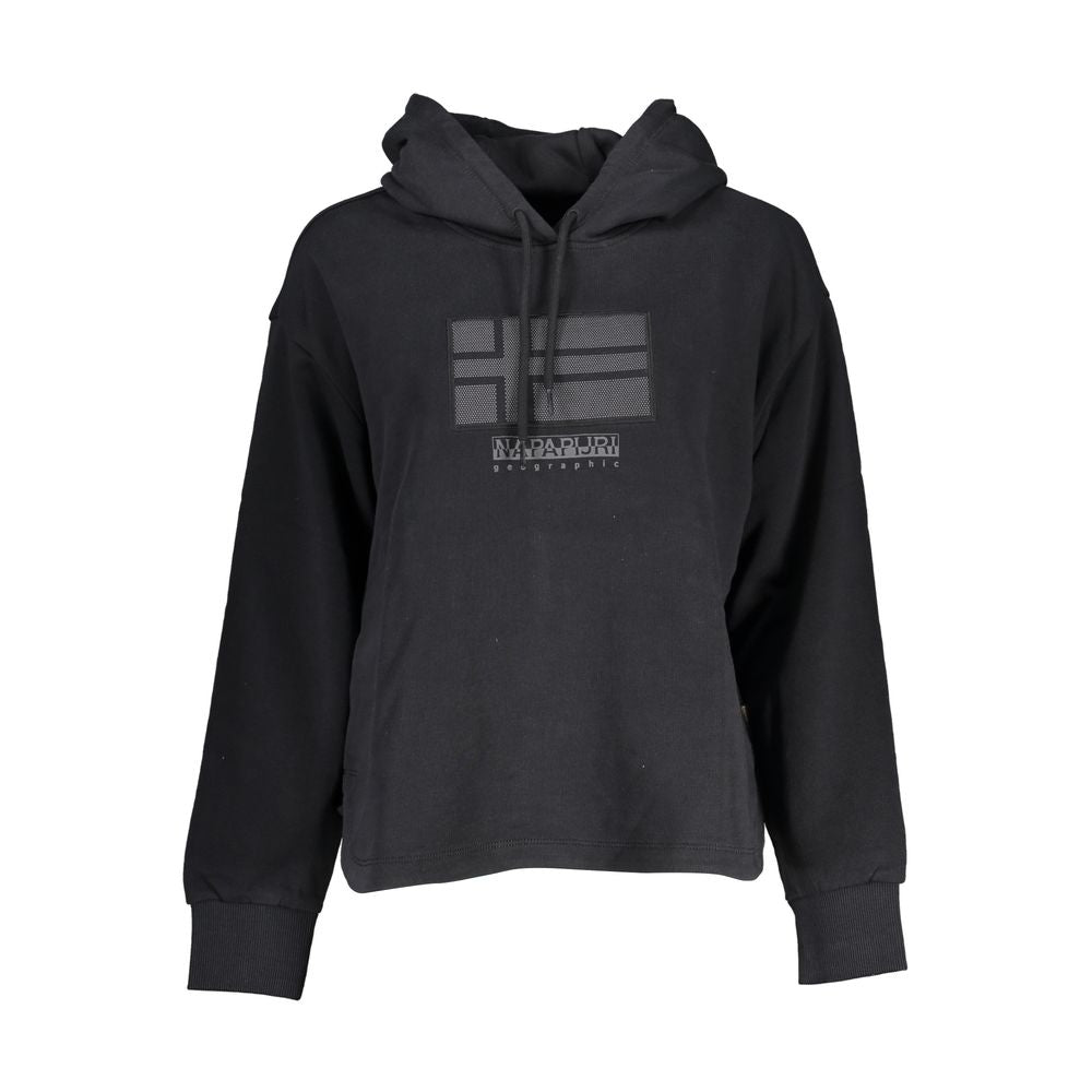 Black Cotton Women's Hoodie