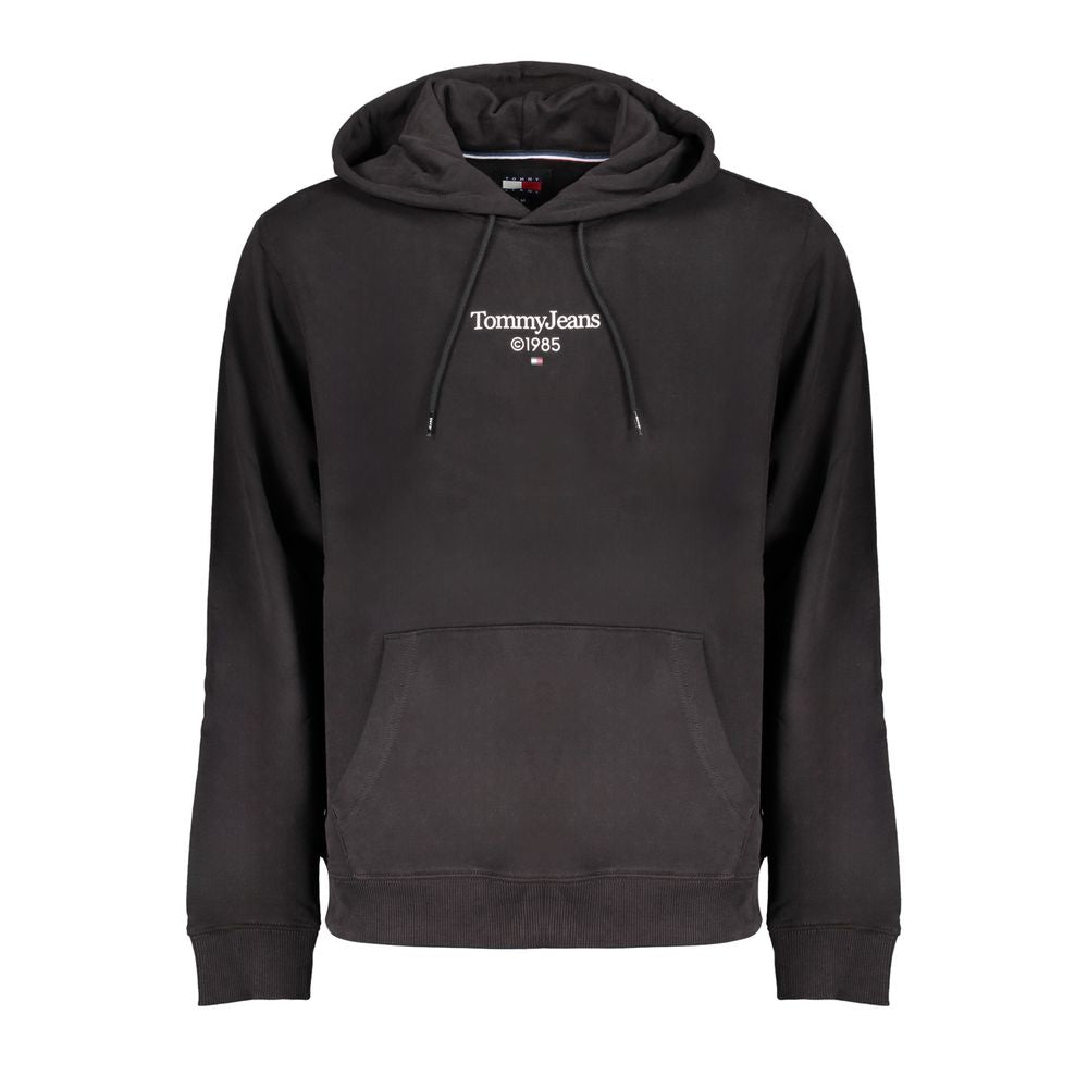 Black Cotton Men's Sweatshirt Hoodie