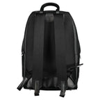 Black Polyester Men Backpack