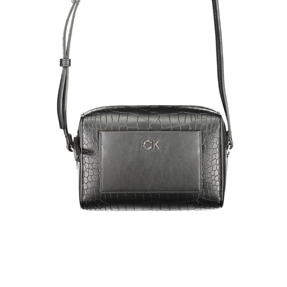 Black Polyester Women Shoulder Bag
