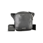 Black Polyurethane Men Shoulder Bag