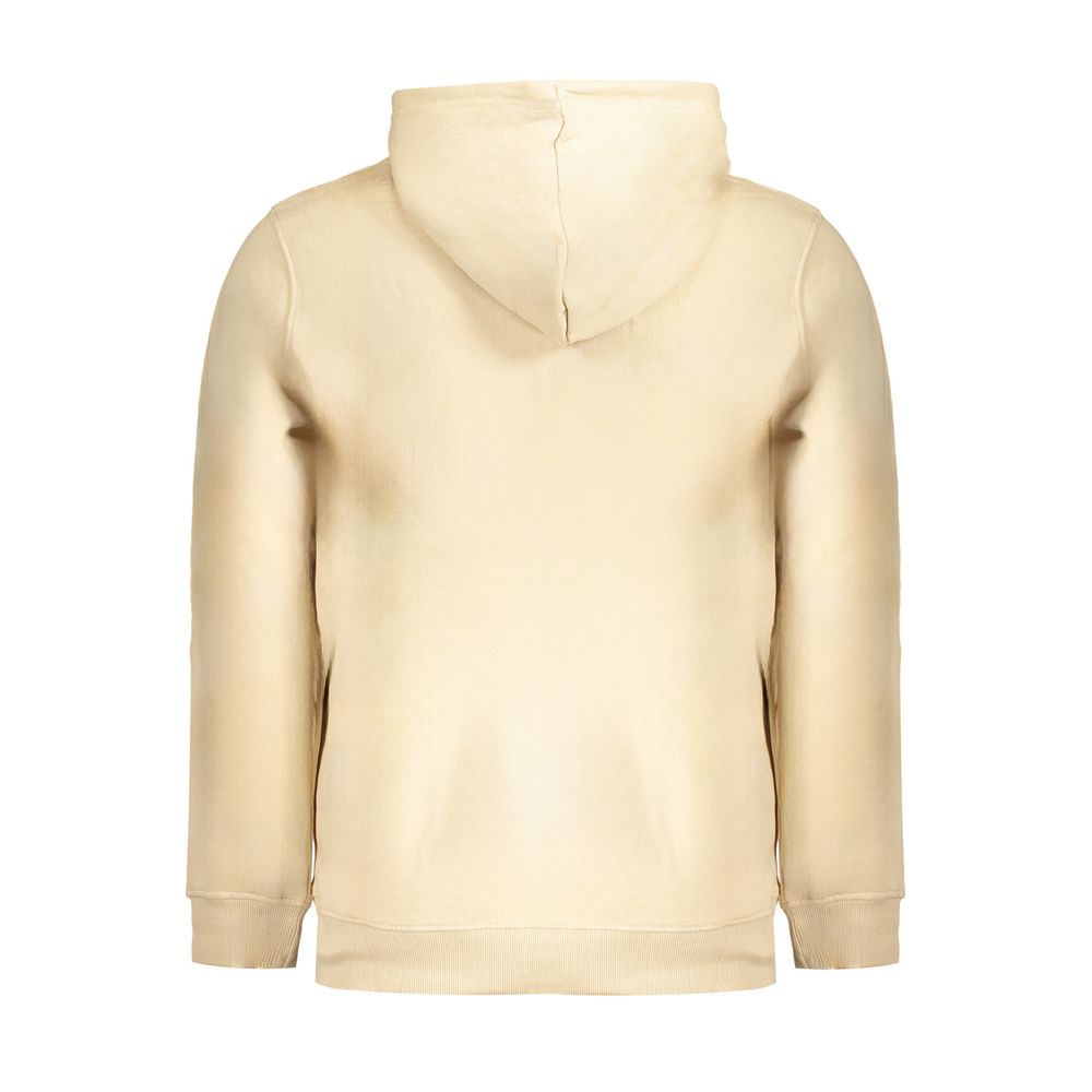Beige Cotton Men Sweatshirt