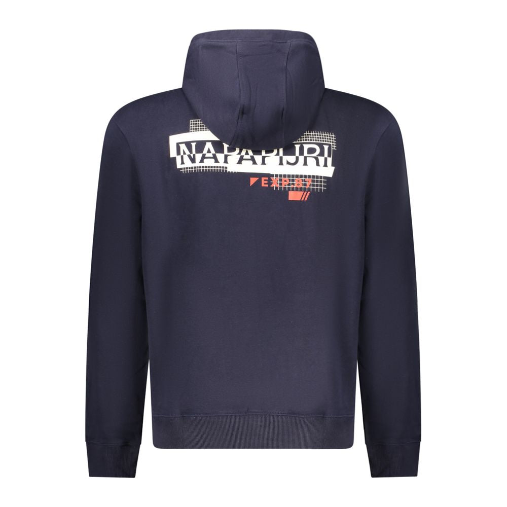 Blue Cotton Men's Hoodie