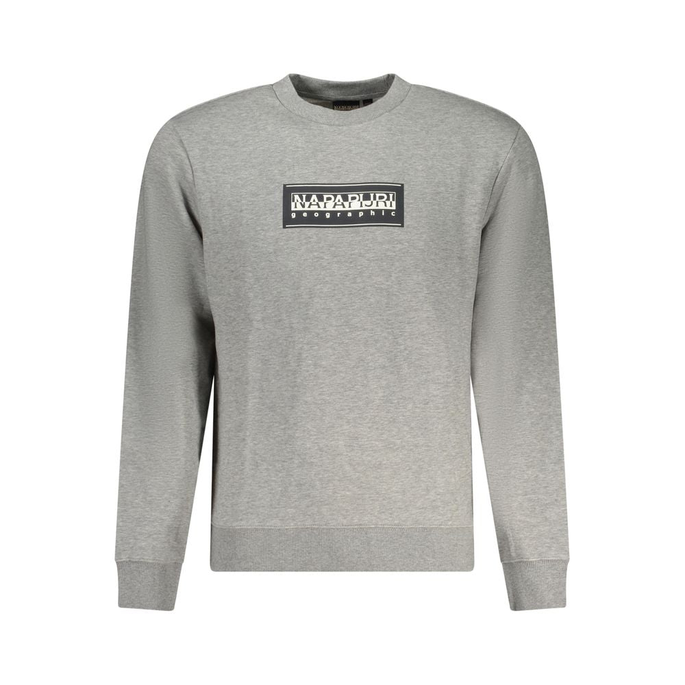 Gray Cotton Men Sweatshirt