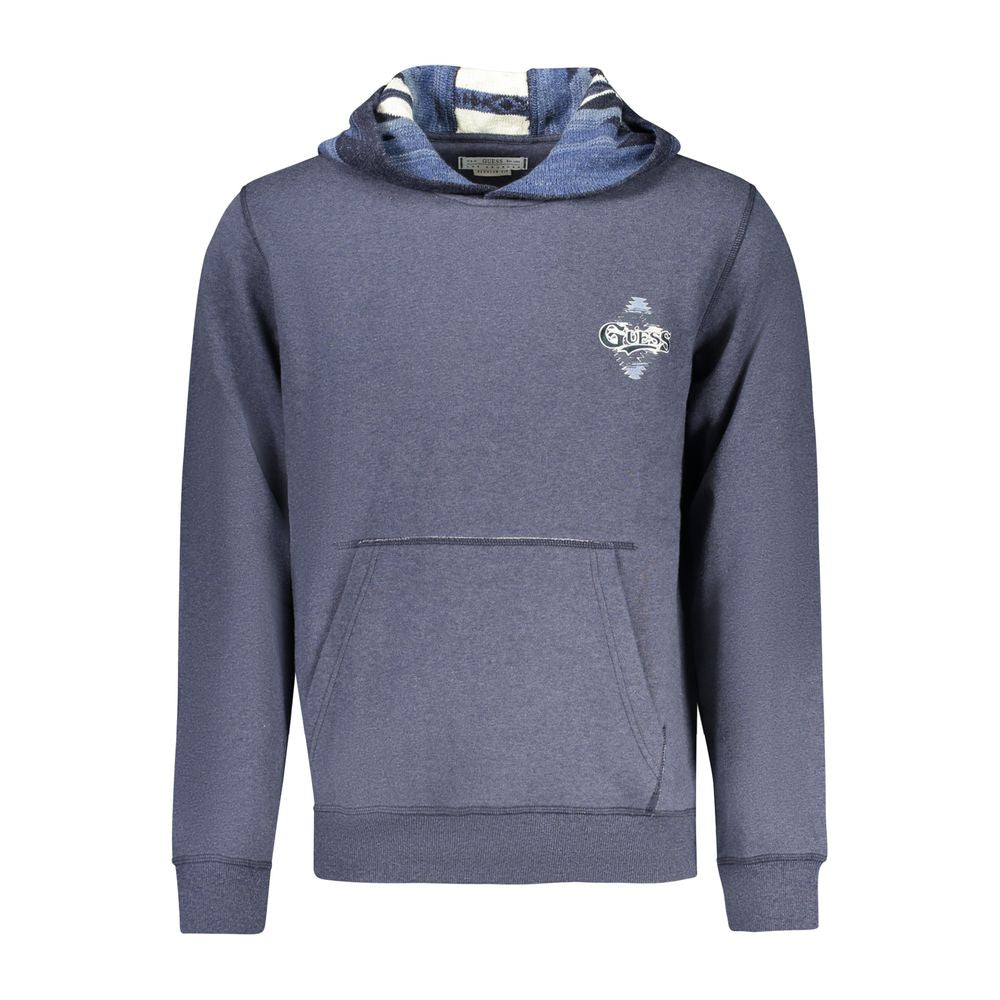 Blue Cotton Men's Hoodie
