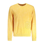 Yellow Cotton Men Sweatshirt