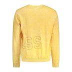 Yellow Cotton Men Sweatshirt
