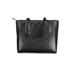 Black Polyurethane Women Shoulder Bag