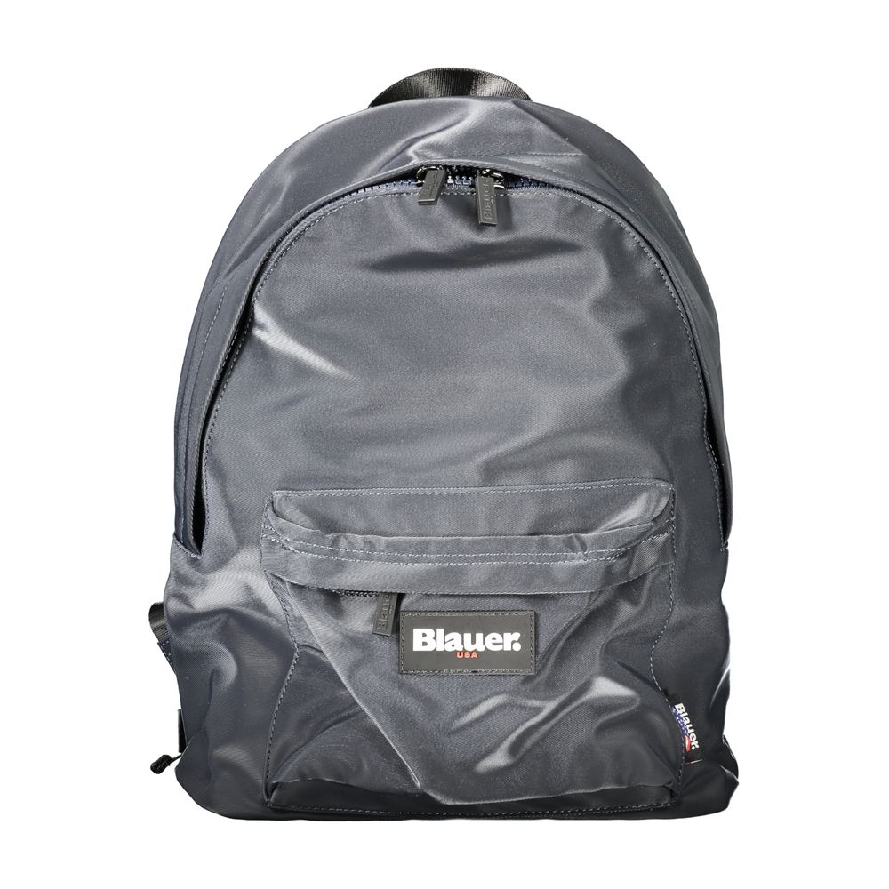 Blue Polyester Men's Backpack