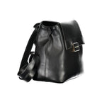 Black Polyurethane Women Backpack