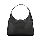 Black Polyurethane Women Handbag