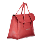 Red Polyurethane Women Handbag