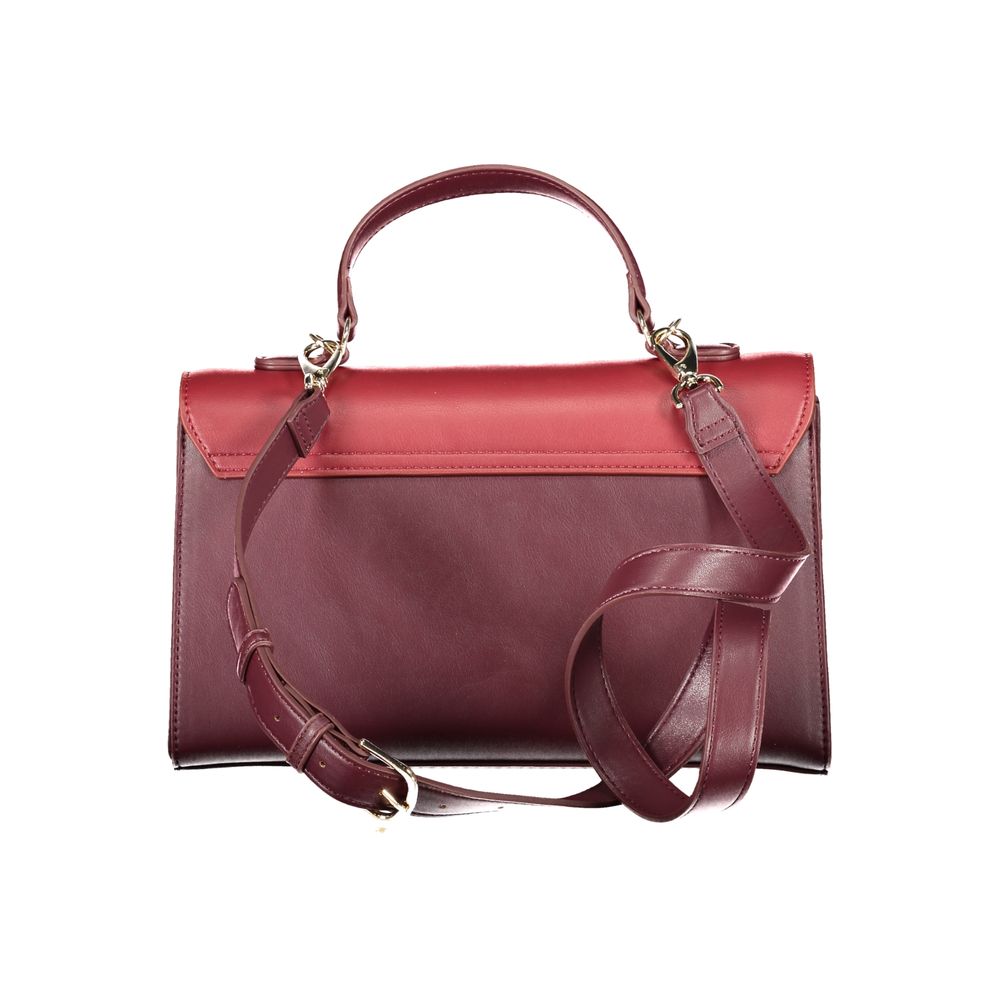 Rosso Polyurethane Women Handbag