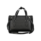Black Polyurethane Women Handbag