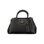 Black Polyurethane Women Handbag