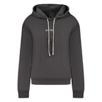 Black Cotton Women Sweatshirt