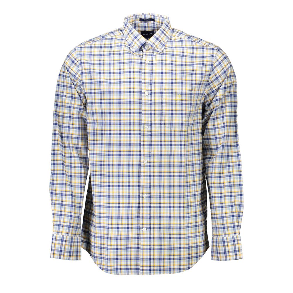 Yellow Cotton Mens Shirt