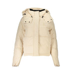 Beige Polyester Women Jacket
