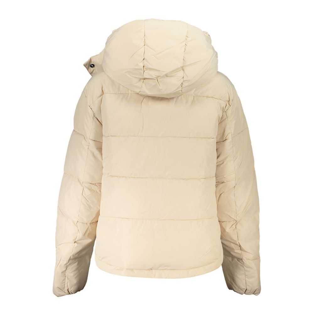 Beige Polyester Women Jacket