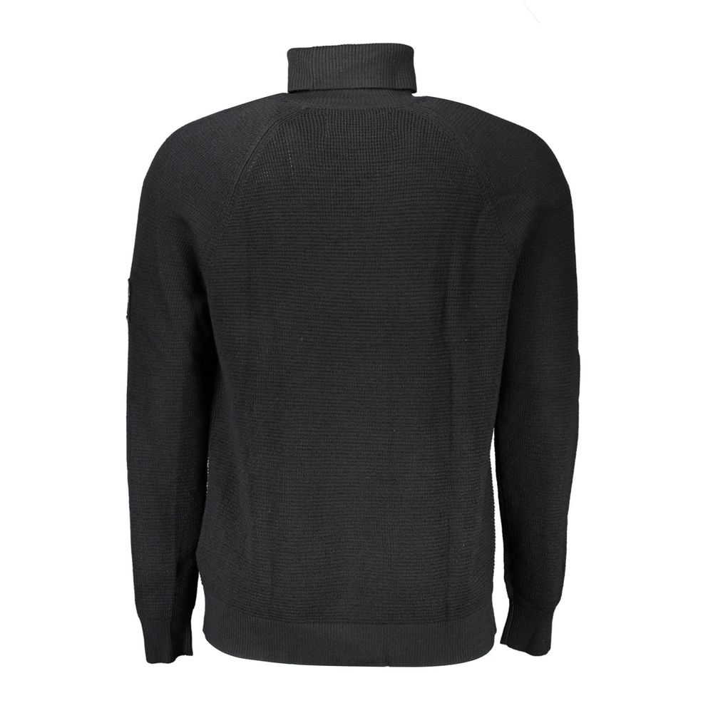 Black Wool Mens Sweater