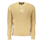 Beige Cotton Men Sweater