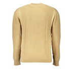 Beige Cotton Men Sweater