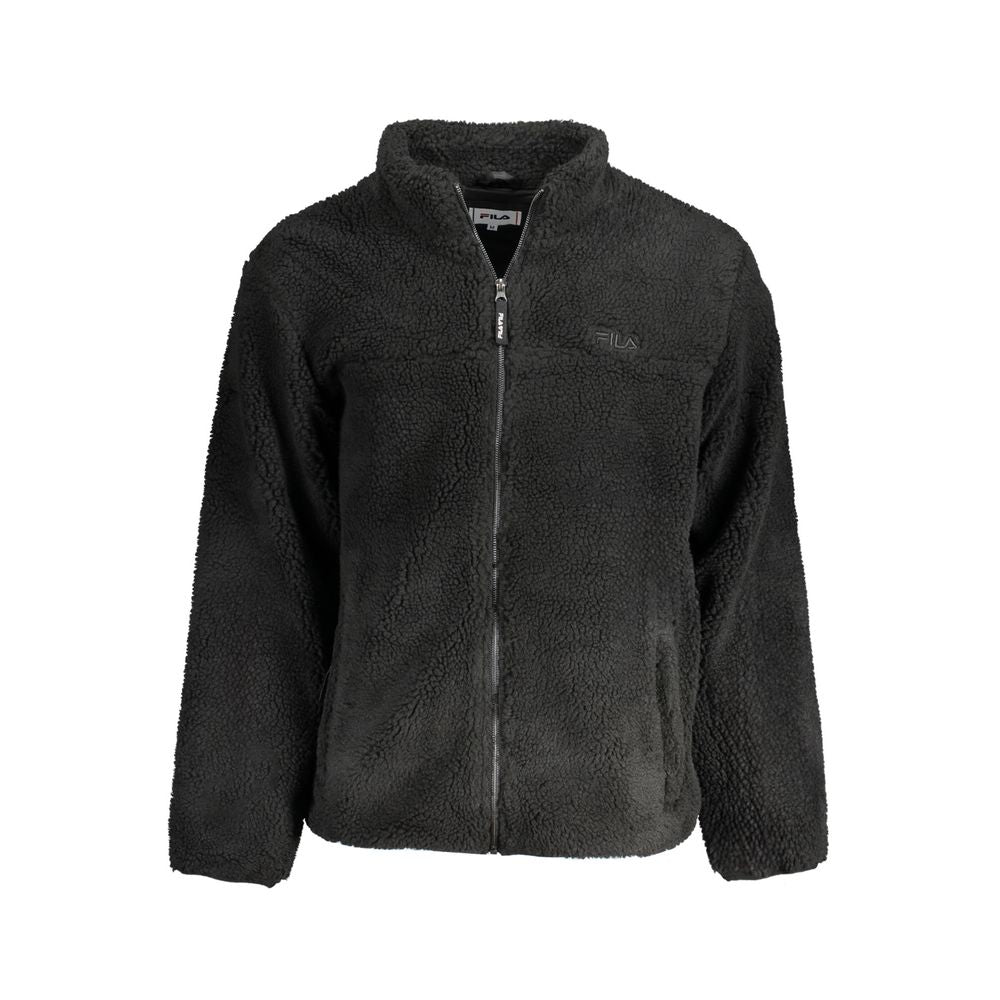 Black Polyester Men's Jacket