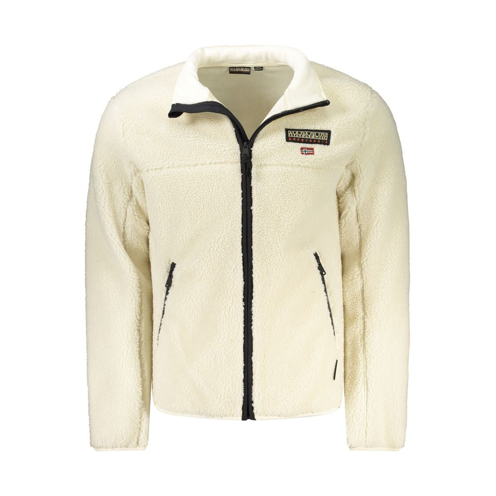 Bianco Polyester Men Jacket