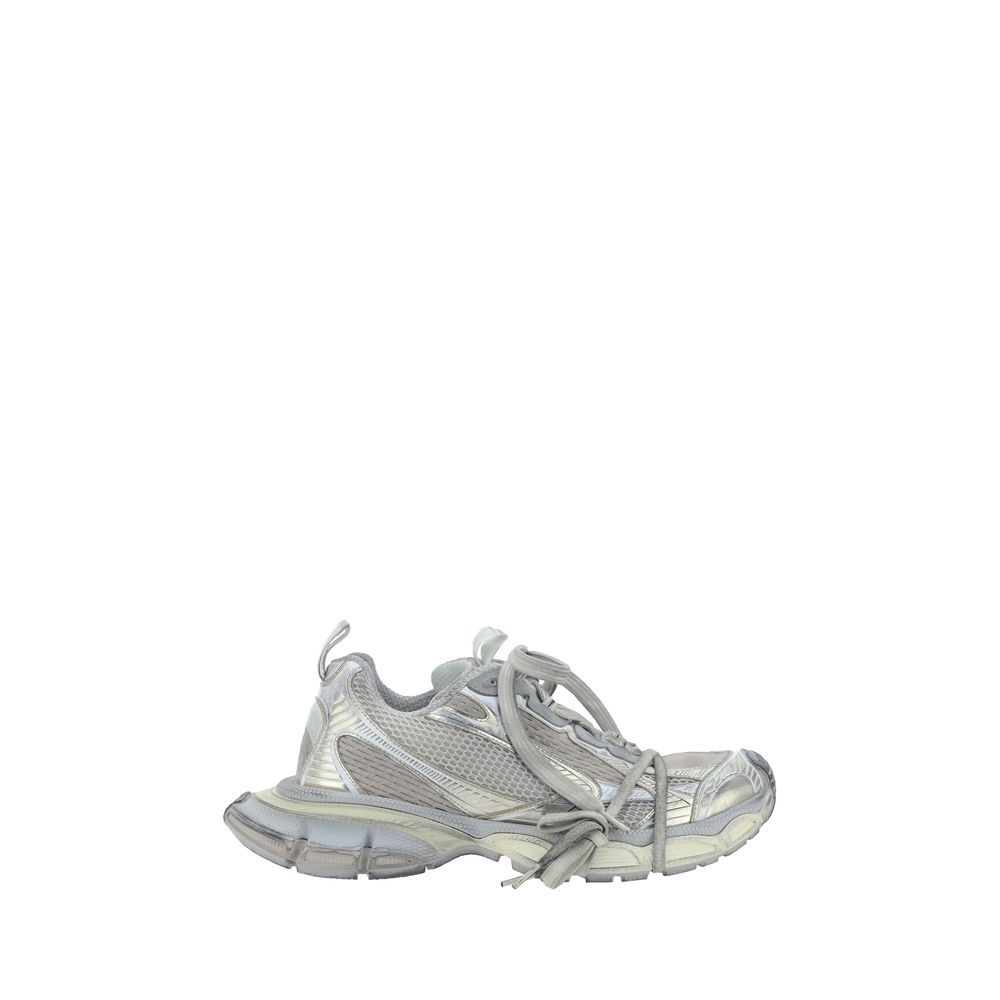 Gray Polyethylene Athletic Sneakers