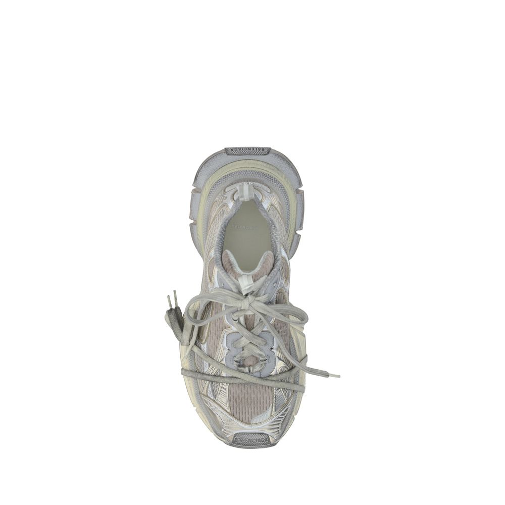 Gray Polyethylene Athletic Sneakers