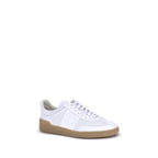 White Calf Leather Bos Taurus Low Top Sneakers
