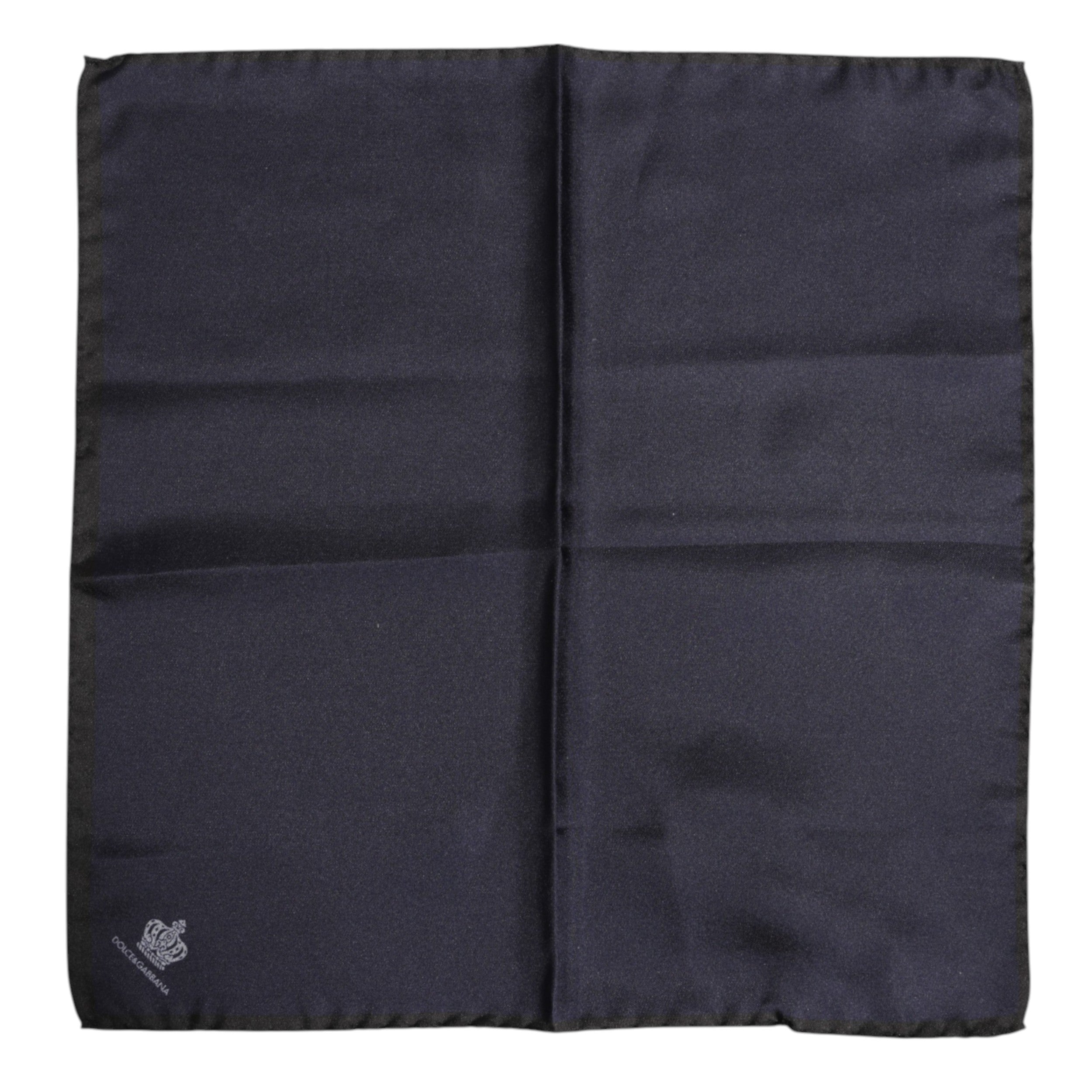 Blue DG Crown Silk Square Men Foulard Scarf