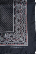 Multicolor Fantasy Silk Square Foulard Scarf