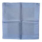 Light Blue Silk Square Men Foulard Scarf