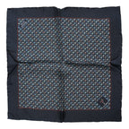 Blue Cocktail Silk Square Foulard Scarf