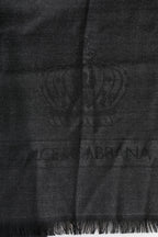 Dark Gray Cashmere Fringes Neck Warmer Scarf