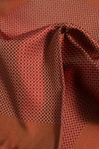 Orange Silk Square Men Foulard Scarf