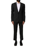 Black Wool 2 Piece Single Breasted Suit