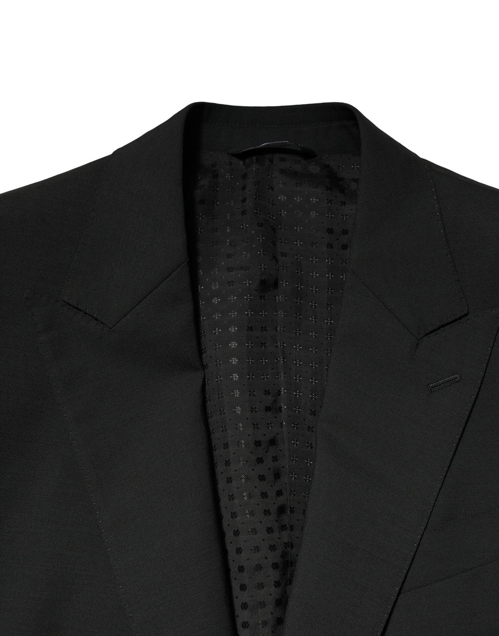 Black Wool 2 Piece Single Breasted Suit