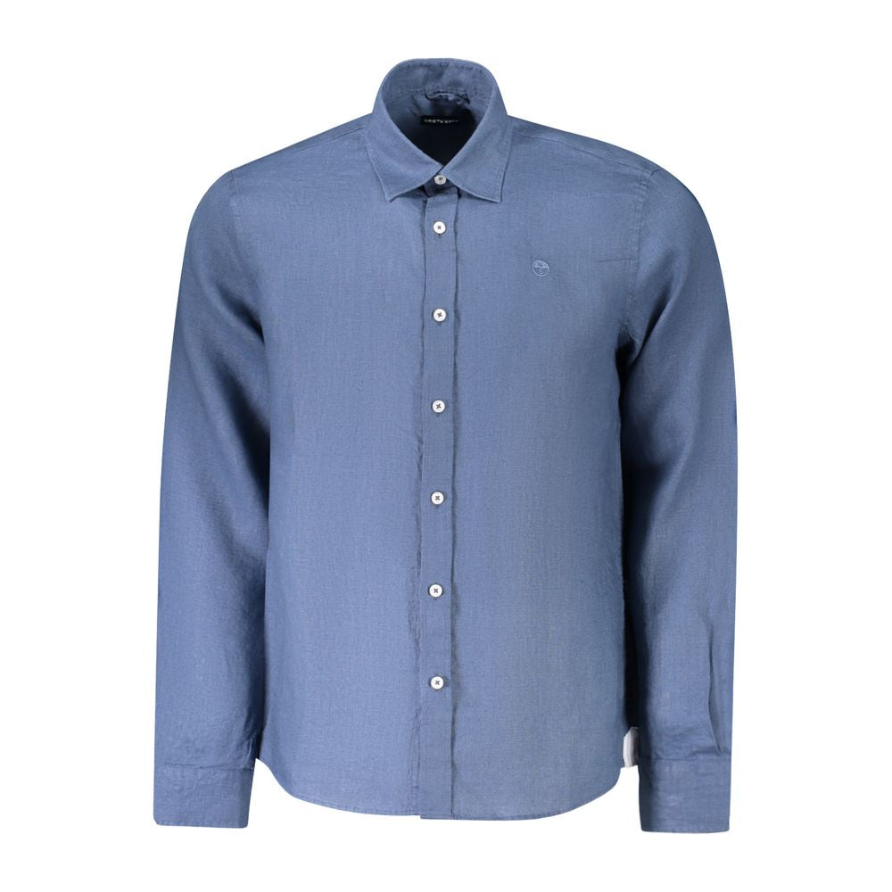 Blue Linen Men's Shirt