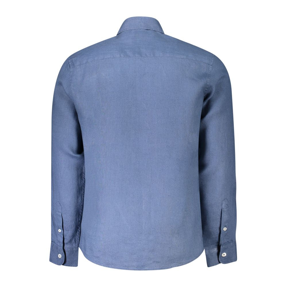 Blue Linen Men's Shirt