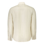 Beige Linen Men Shirt