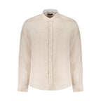 Beige Linen Men Shirt