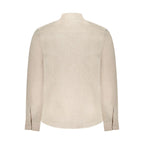 Beige Linen Men Shirt