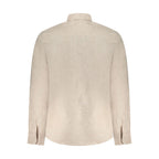 Beige Linen Men Shirt