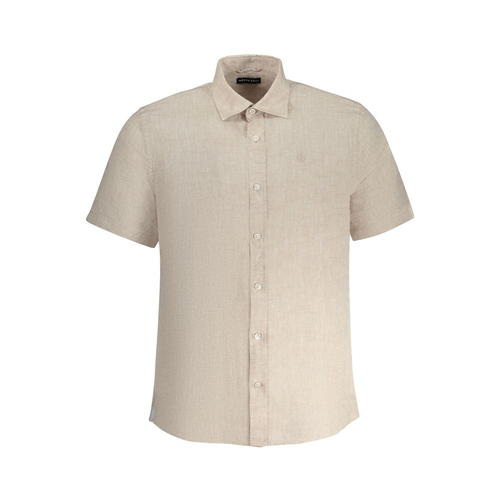 Beige Linen Men's Shirt