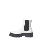 Black And White Leather Chelsea Boots