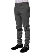 Black White Checkered Tapered Dress Pants