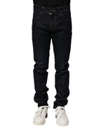 Black Cotton Skinny Denim Men Jeans