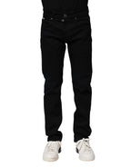 Black Cotton Skinny Denim Jeans